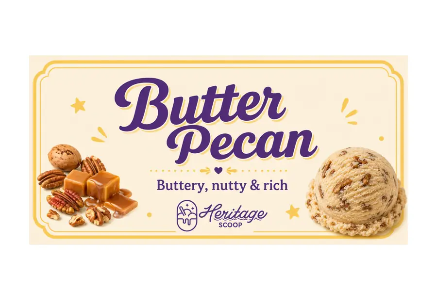 Butter Pecan ice cream at Heritage Scoop