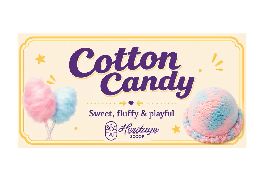 Cotton Candy ice cream at Heritage Scoop