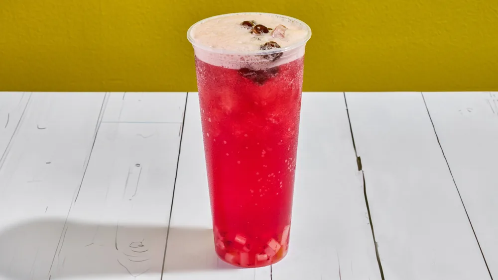 Fruit tea at Heritage Scoop in Prosper, Texas