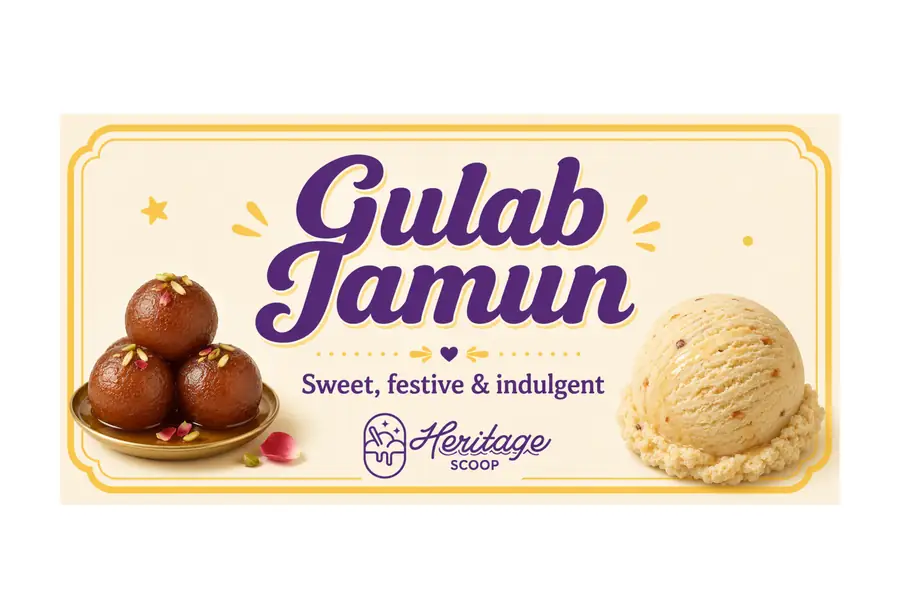 Gulab Jamun ice cream at Heritage Scoop