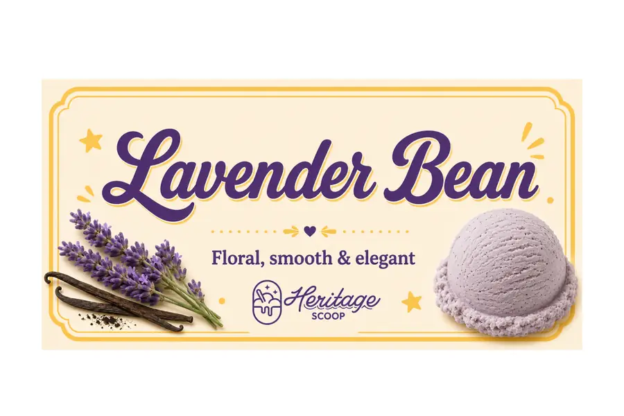 Lavender Bean ice cream at Heritage Scoop