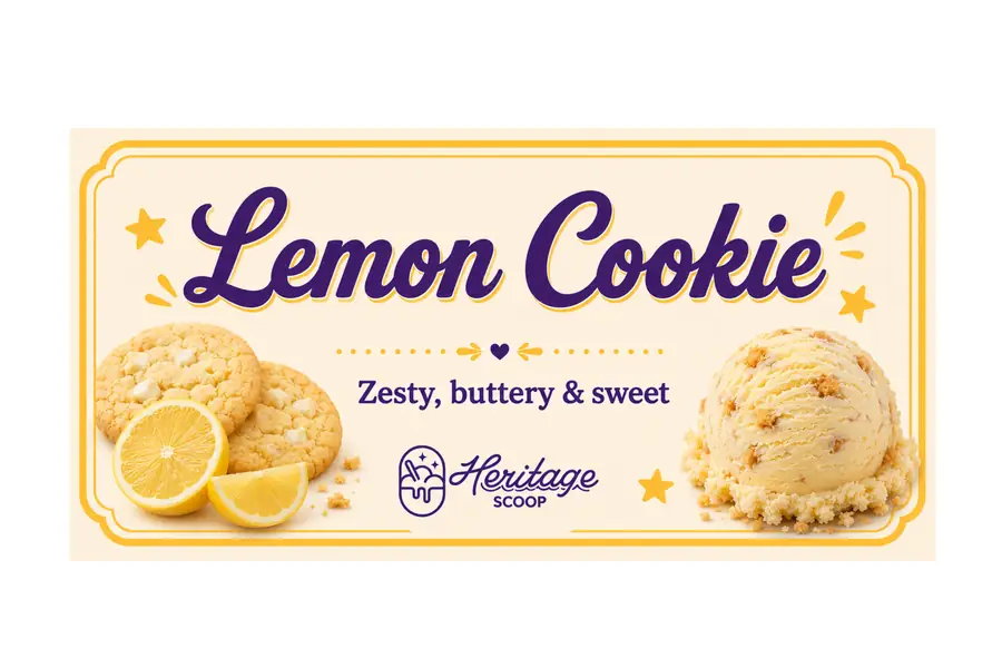 Lemon Cookie ice cream at Heritage Scoop