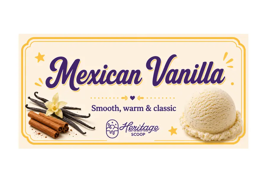 Mexican Vanilla ice cream at Heritage Scoop