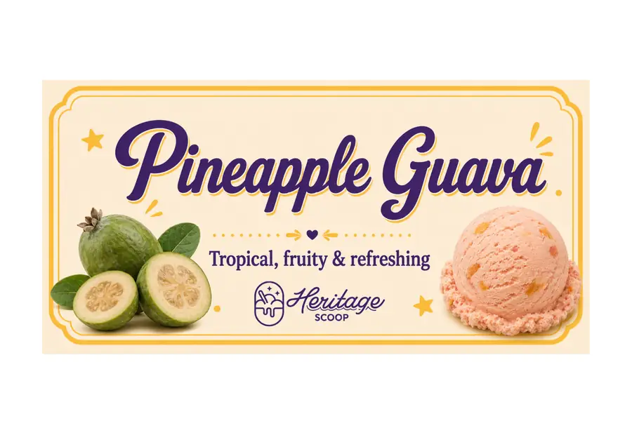 Pineapple Guava ice cream at Heritage Scoop