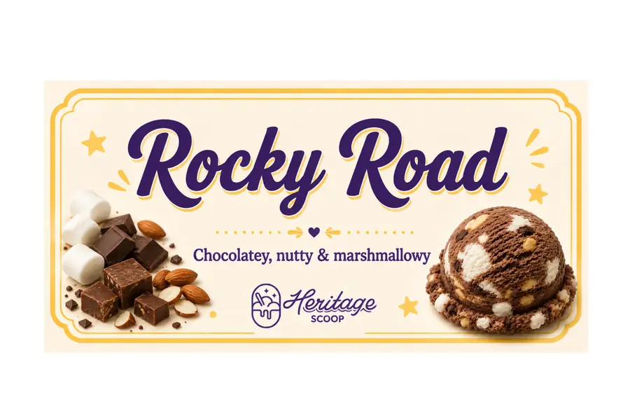 Rocky Road ice cream at Heritage Scoop