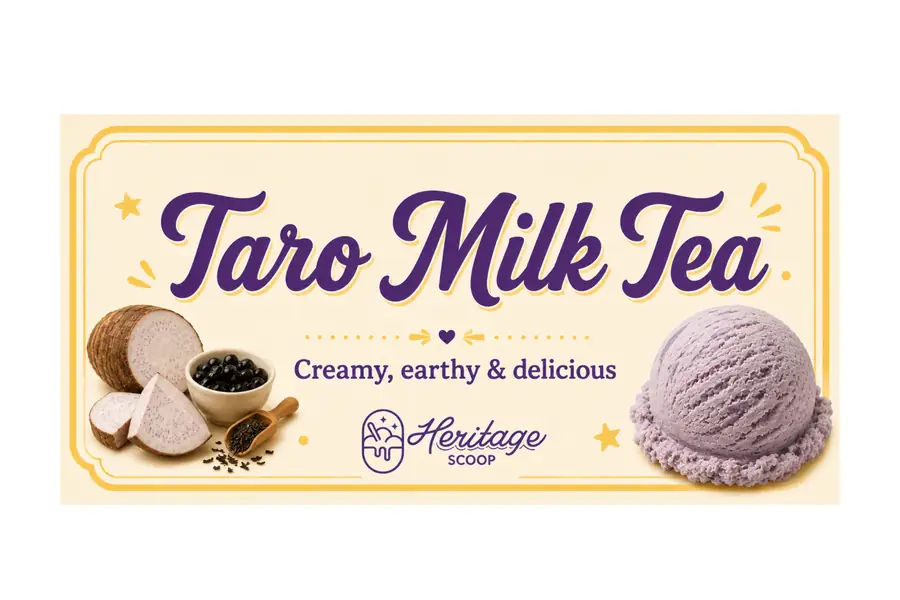 Taro Milk Tea ice cream at Heritage Scoop