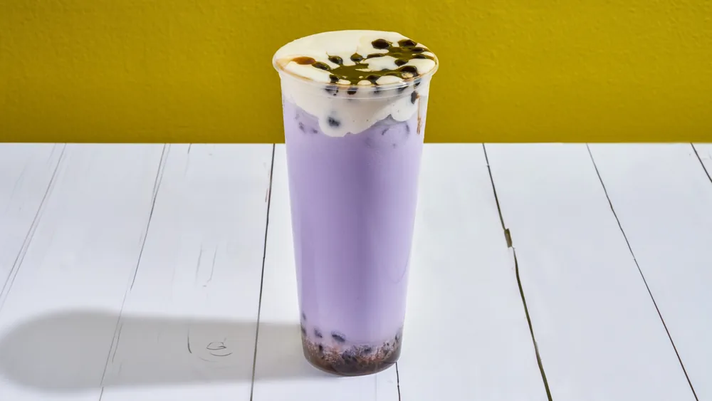 Boba and fruit tea at Heritage Scoop in Prosper, Texas